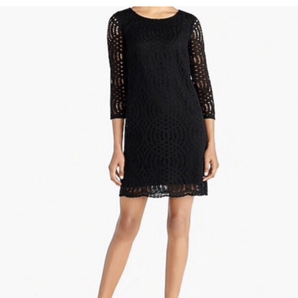 J.Crew | Black Lace Short Eyelet Dress Size 2
